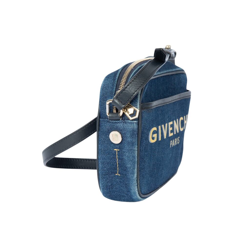 GIVENCHY Blue Denim Logo Bond Camera Bag - Picture 2 of 5